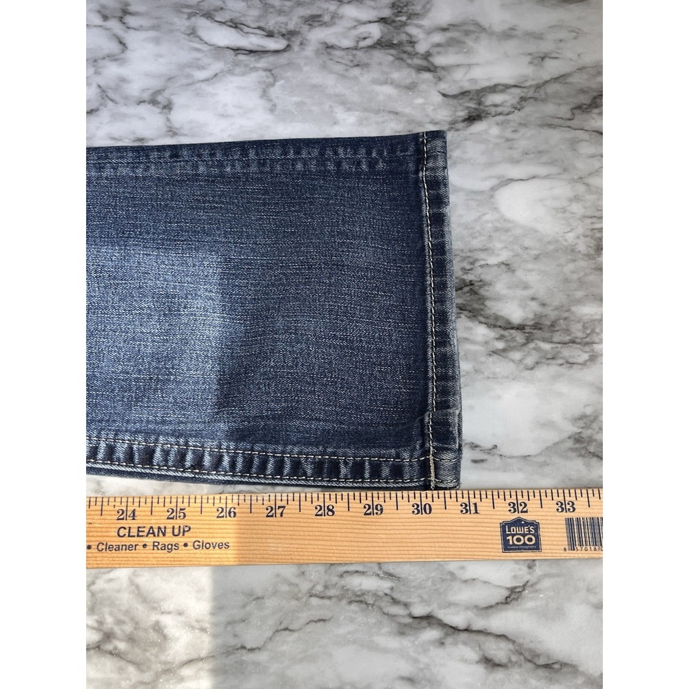 Miss Me Relaxed Bootcut Denim Jeans Embellished pockets 28X32 Y2K Low Rise - Picture 9 of 11